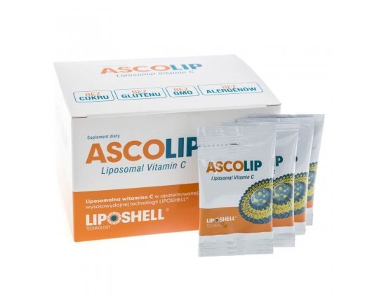 Ascolip хранителна добавка Liposomal Vitamin C 500 mg череша   14 бр. кутия