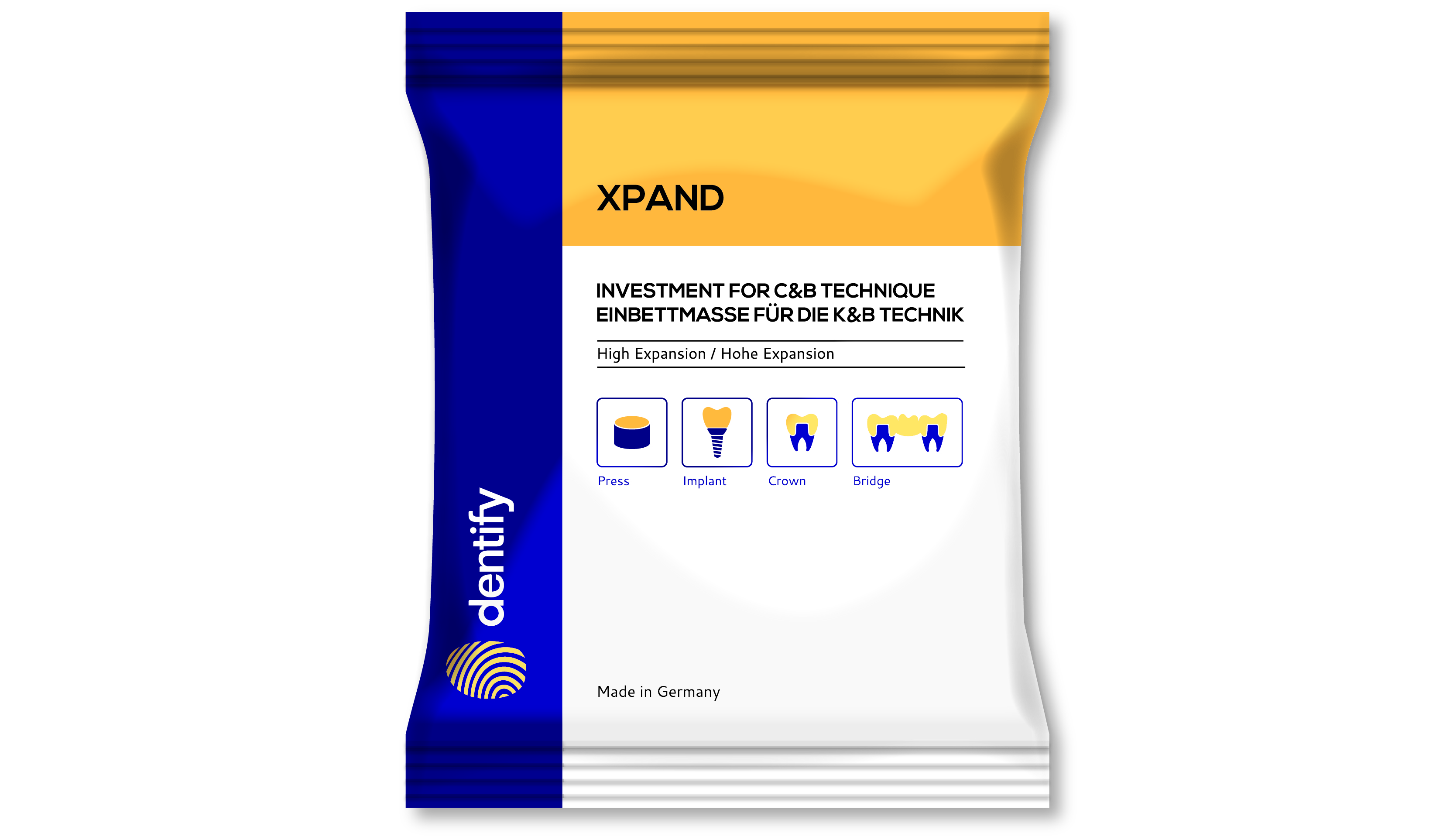 Dentify опаковъчна маса XPAND 6kg (38 x 160g).   