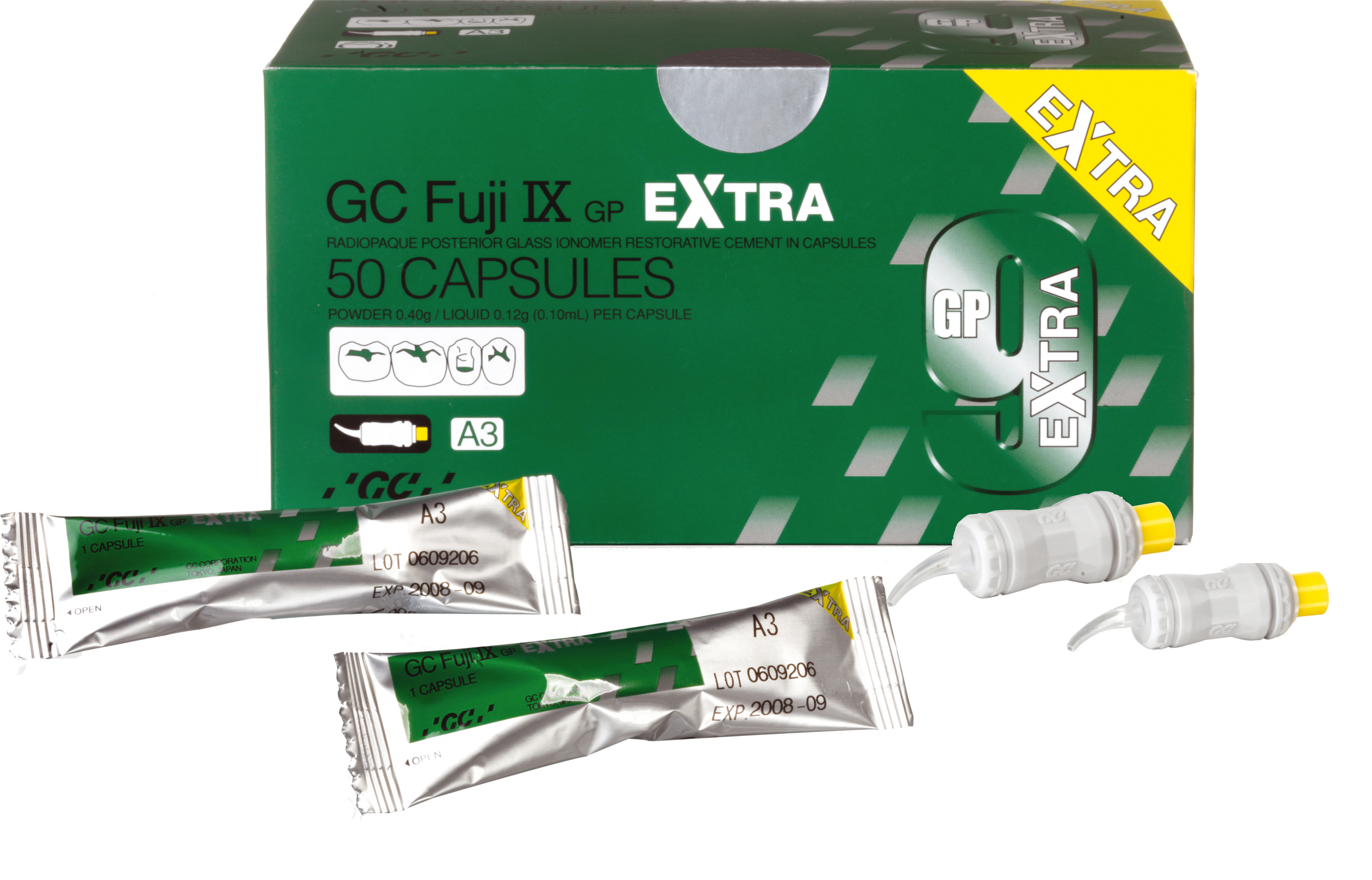 GC гласйономерен цимент  Fuji IX A3 GP Extra;  10 бр. капсули