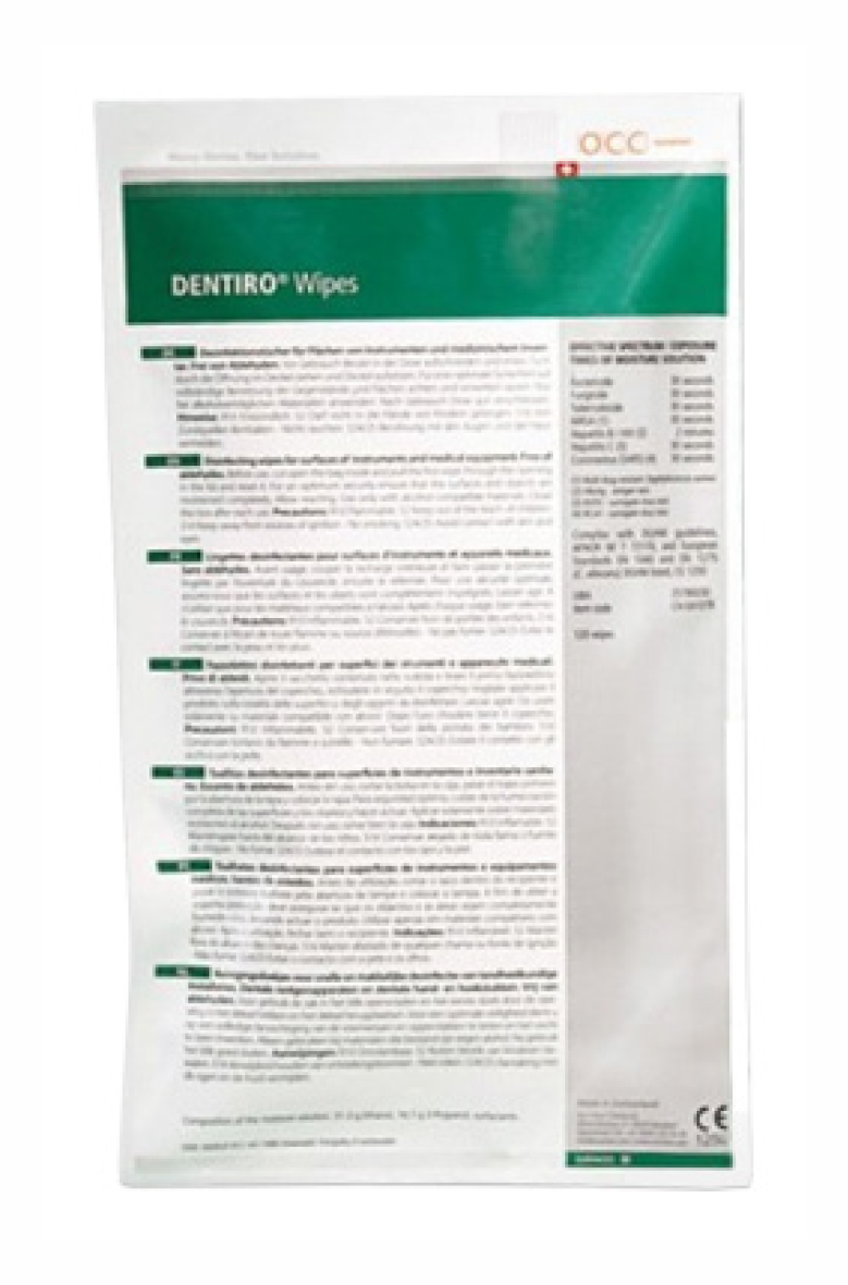 OCC дезинфектантни кърпички  Dentiro лимон   120 бр.