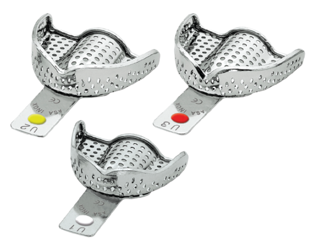 ASA DENTAL отпечатъчна лъжица  стомана; L долна, зелена