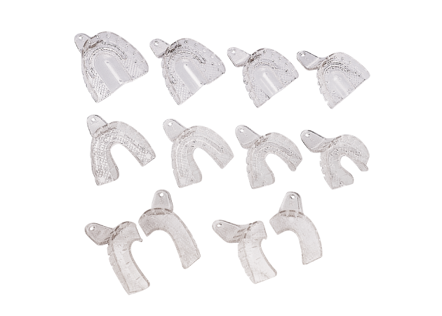 BMS Dental отпечатъчна лъжица 8.01-P2 Steriltrays (crystal) секторна лява поликарб. автокл., размер 68-36,5mm