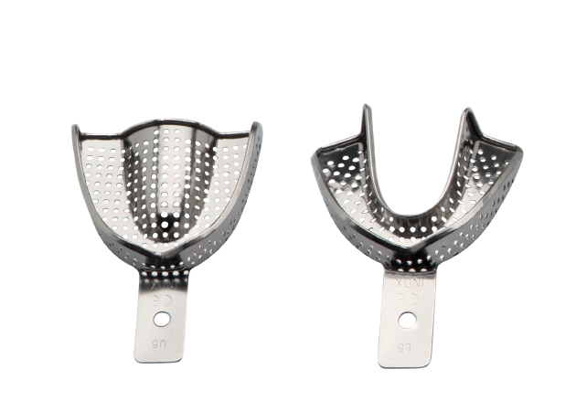 BMS Dental отпечатъчна лъжица 8.09-SX1 секторна лява  от нер.стомана с ретенционен ръб, размер