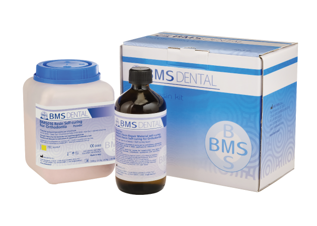 BMS Dental пластмаса 016 Resin Self-Curing for Orthodontia 500g+250ml, розова