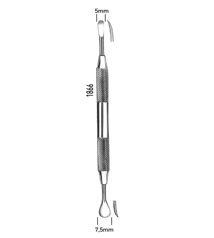 Carl Martin инструмент Периостален елеватор 1866 5 mm/7.5 mm