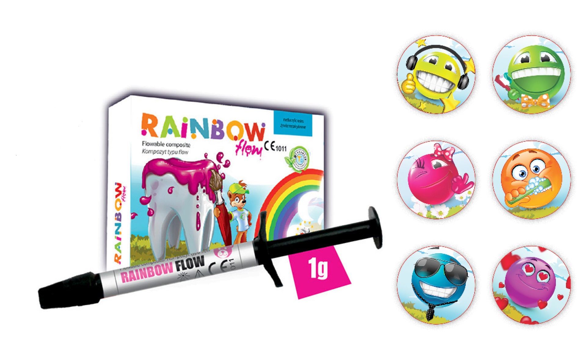 Cerkamed течен фотополимер RAINBOW FLOW жълт за деца  1 g шприца