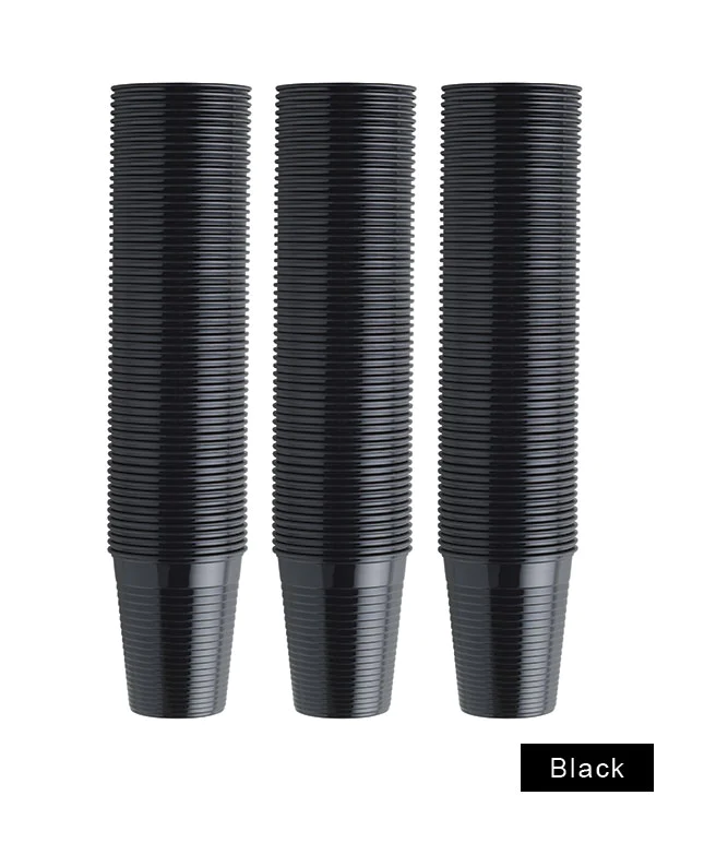 Euronda чашки Monoart 200ml, черни пластмасови  100 бр.