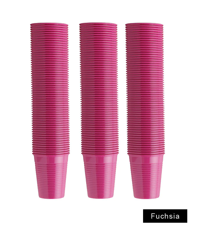 Euronda чашки Monoart 200ml, Fuchsia пластмасови  100 бр.
