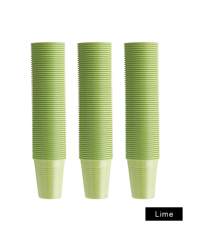 Euronda чашки Monoart 200ml, лайм пластмасови  100 бр.