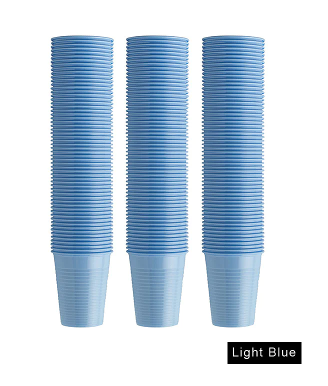 Euronda чашки Monoart 200ml, светлосини пластмасови  100 бр.