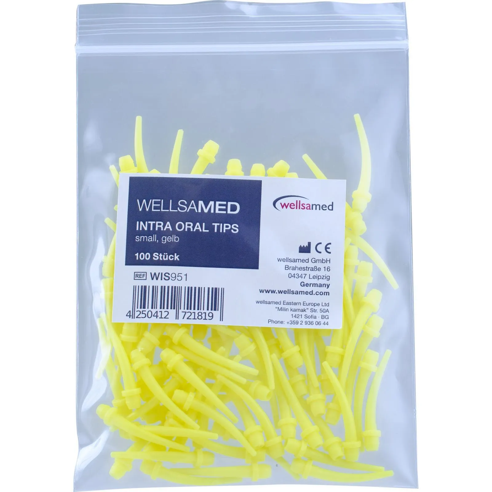 Wellsamed Интраорални връхчета интраорални връхчета за А-силикон, малки; размер S;  100 бр.