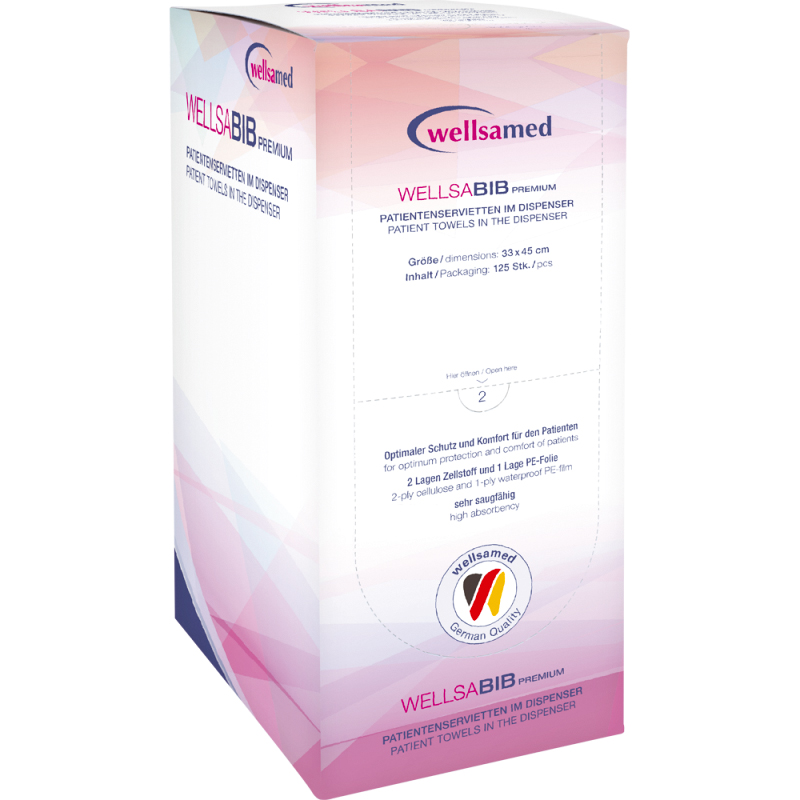 Wellsamed лигавници розови PE-фолио; диспенсър -  125 бр.