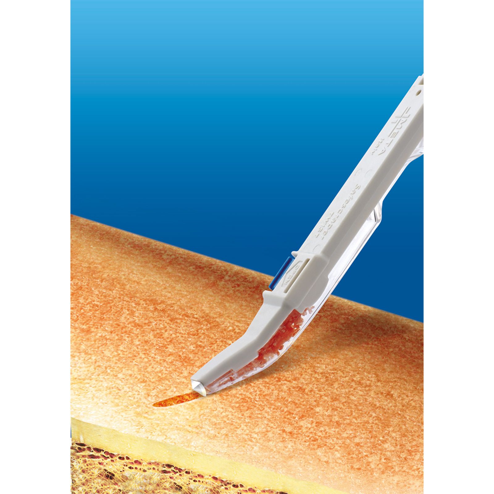 Wellsamed стъргалка за кост Safescraper Twist (права) 3 бр., индивидулано опаковани