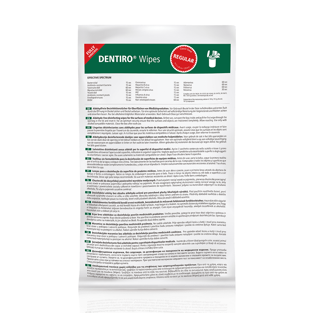 OCC дезинфектантни кърпички  Dentiro класик   120 бр.