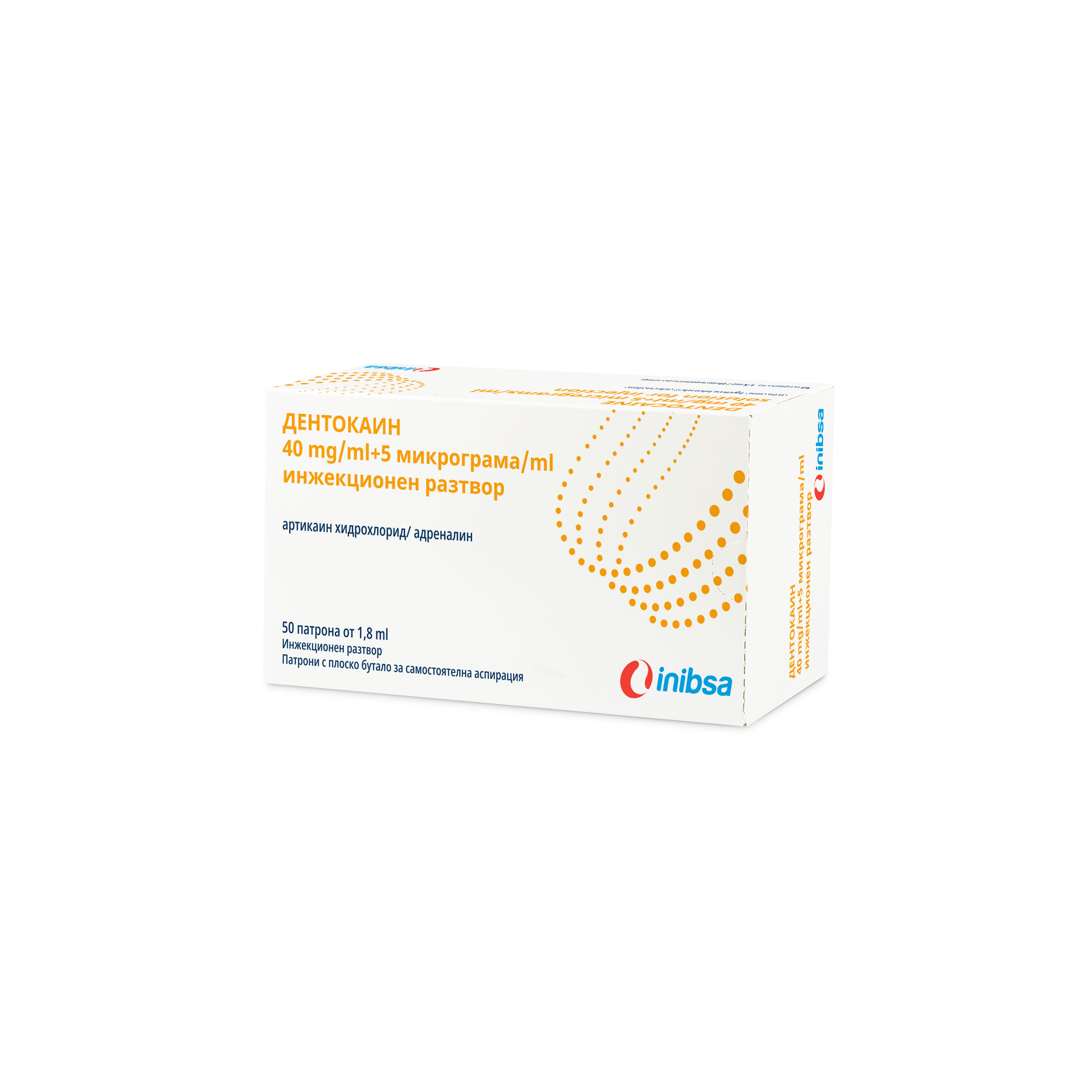 Inibsa  Dentocaine / Дентокаин 40mg/0,005mg/ml   50 бр.
