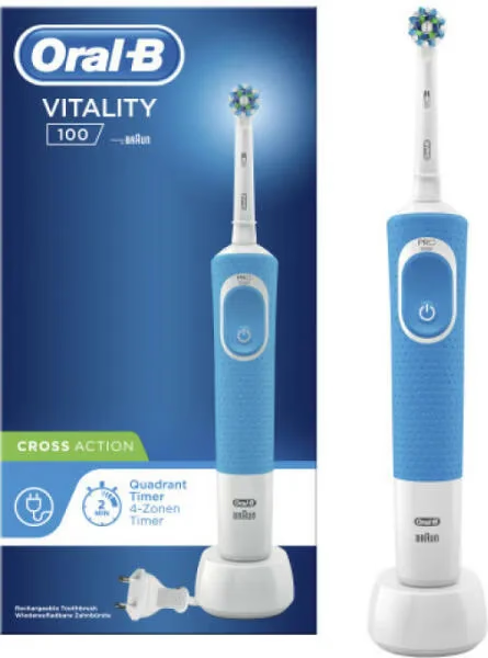 Oral-B Ел. четка за зъби Vitality 100 Cross Action - синя, зарядно
