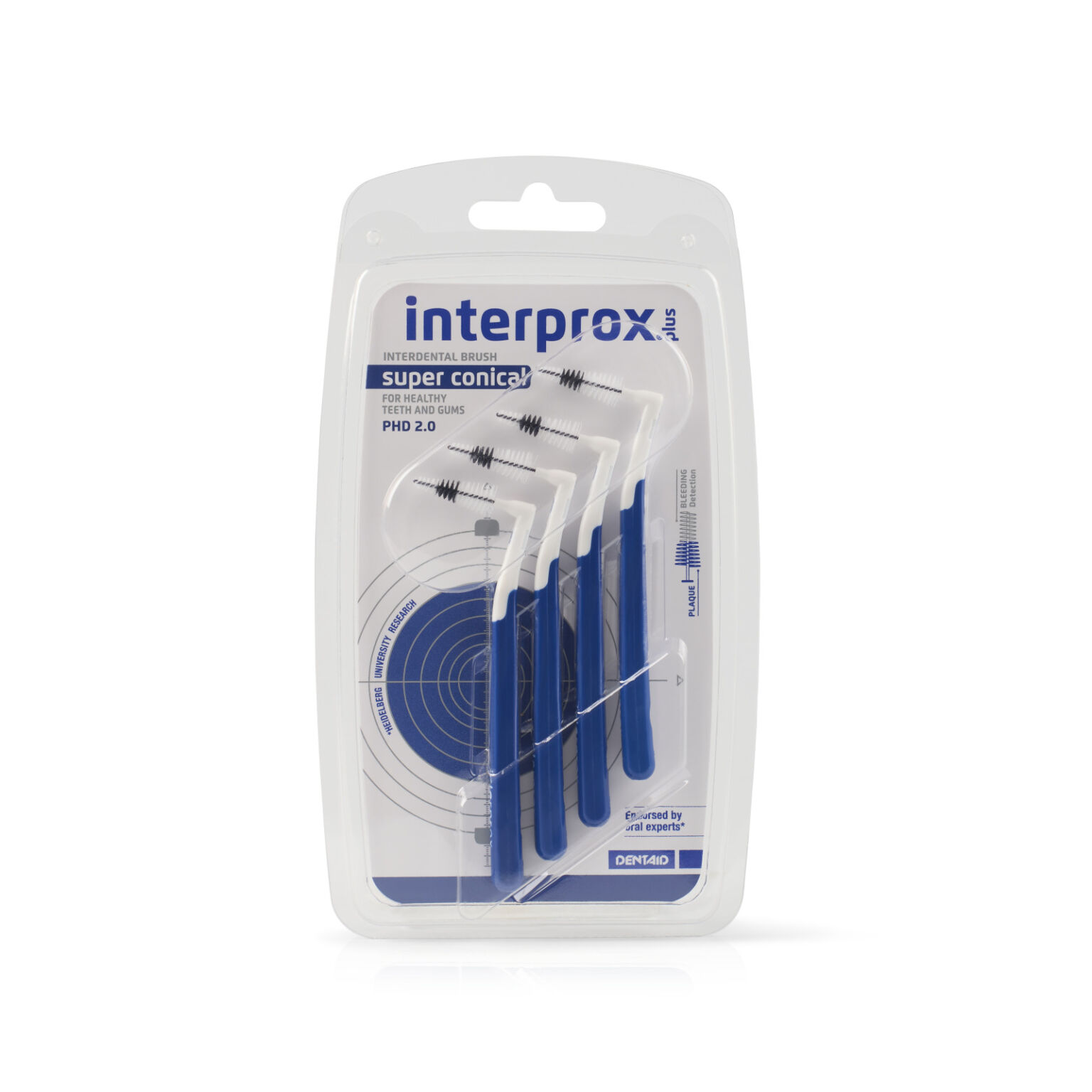 DENTAID Интердентални четки за зъби INTERPROX PLUS 2G superconical NEW 2.0 mm, 4 бр. блистер