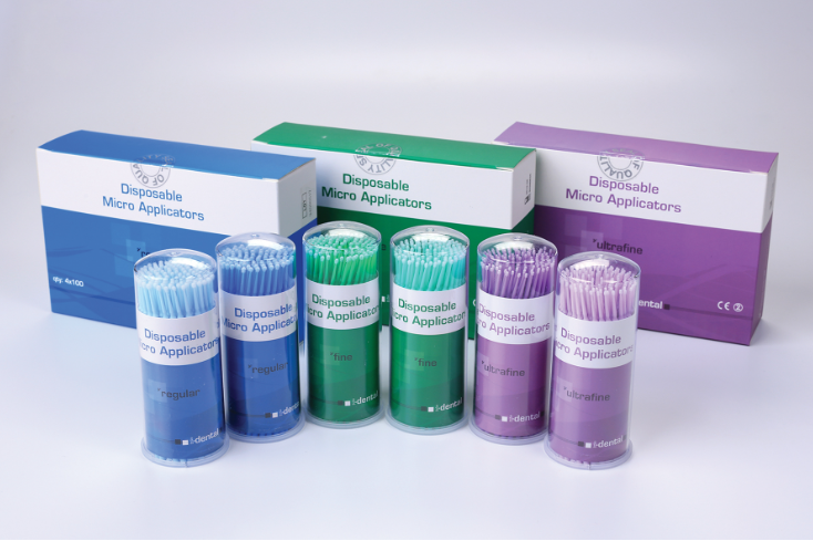 I-DENTAL микроапликатори Ultrafine (1.5 mm) лилави   100 бр.