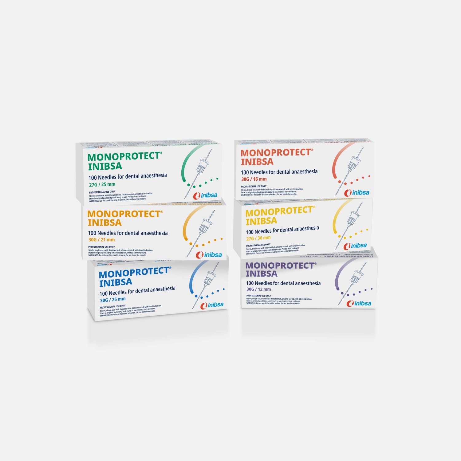 Inibsa карпулни игли Monoprotect 27G/36mm 100 бр. кутия