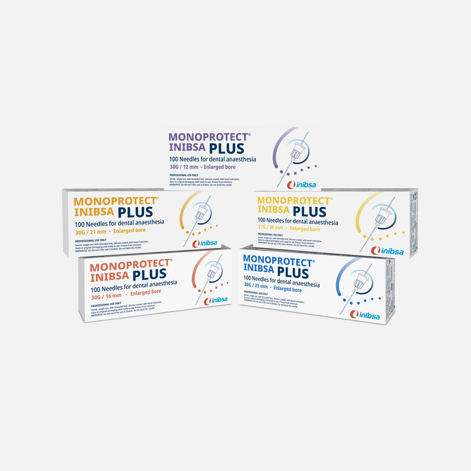 Inibsa карпулни игли Monoprotect Plus 27G/36mm 100 бр. кутия