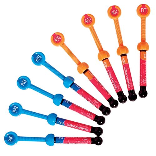 GC течен фотополимер  Gradia Direct A2 Flo;  2 бр. шприца