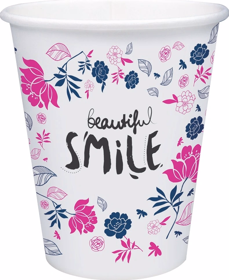 Wellsamed чашки wellsacup Зъбче/Teeth чашки 180 мл, еднократни картонени 50 бр. стек