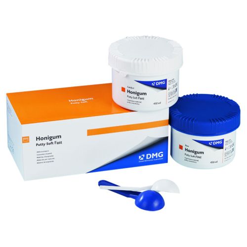 DMG А-силикони Honigum Putty Soft Fast База 450мл + Катализатор 450мл 1 бр.