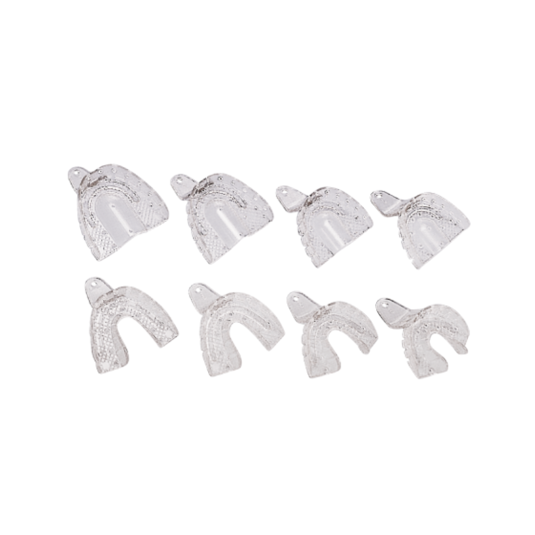 BMS Dental отпечатъчна лъжица 8.04-8 поликарб. автокл ортодонтски, асорти 8бр.