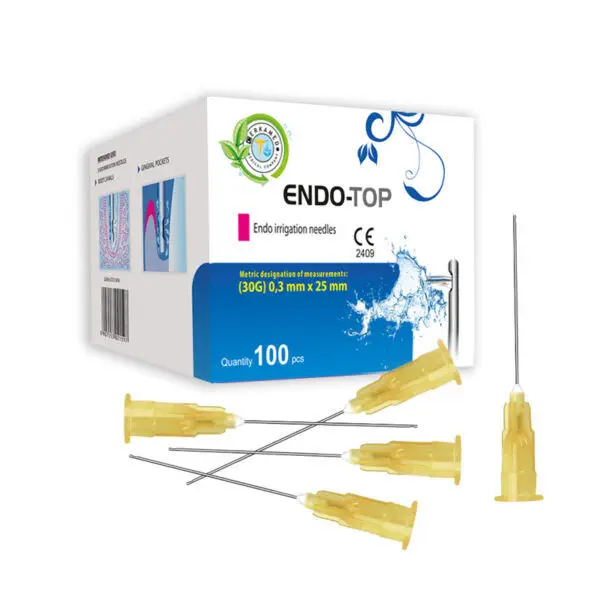 Cerkamed иригационни игли ENDO-TOP 0.3mm x 25mm (30G) стерилни с 1 отвор 100 бр. кутия